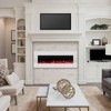 Hastings Home Hastings Home 50-inch Electric Fireplace, Wall Mount, 10 LED Flame Colors, 3 Media Options, (White) 452047CHP